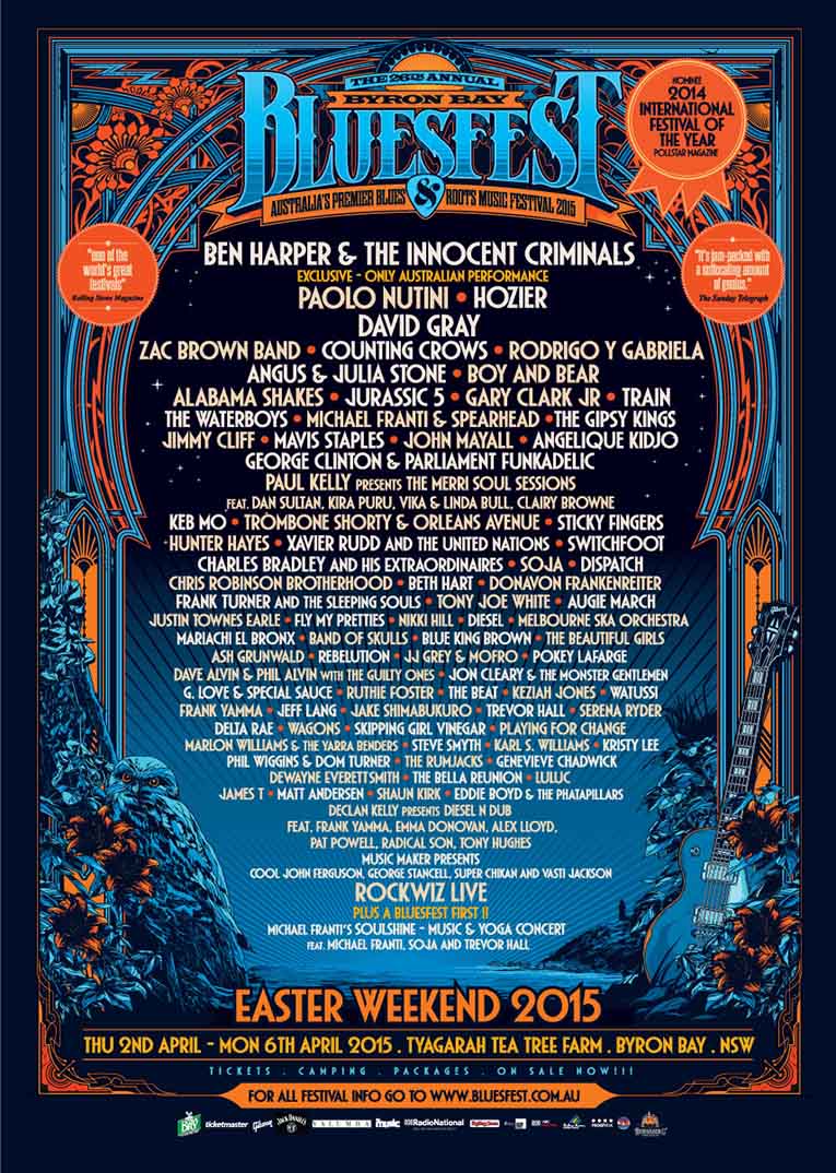 Bluesfest 2015 poster